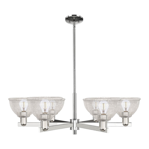 Innovations Arietta 38in 6-Light Chandelier | Industrial Polished Nickel and Clear Glass | Dining Room & Living Room | Model 716-6CR-PN-G422
