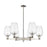 Innovations Preston 6Lt 24" Flute Stem Chandelier, PN/CL - 716-6CR-PN-G457-6CL