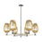 Innovations Preston 6Lt 24" Flute Stem Chandelier, PN/MC - 716-6CR-PN-G457-6ME