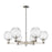 Innovations Preston 6Lt 24" Globe Stem Chandelier, PN/CL - 716-6CR-PN-G458-7CL