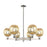 Innovations Preston 6Lt 24" Globe Stem Chandelier, PN/MC - 716-6CR-PN-G458-7ME