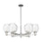 Innovations Preston 6Lt 24" Bell Stem Chandelier, PN/Clear - 716-6CR-PN-G459-6CL