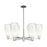 Innovations BH Almond 6Lt 24" Stem Chandelier, PN/OP - 716-6CR-PN-G480-6OP