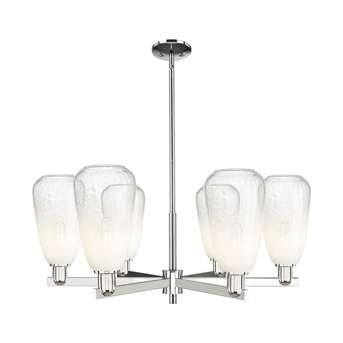 Innovations BH Almond 6Lt 24" Stem Chandelier, PN/OP - 716-6CR-PN-G480-6OP