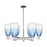Innovations BH Almond 6Lt 24" Stem Chandelier, PN/SB - 716-6CR-PN-G480-6SB