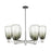 Innovations BH Almond 6Lt 24" Stem Chandelier, PN/SL - 716-6CR-PN-G480-6SL