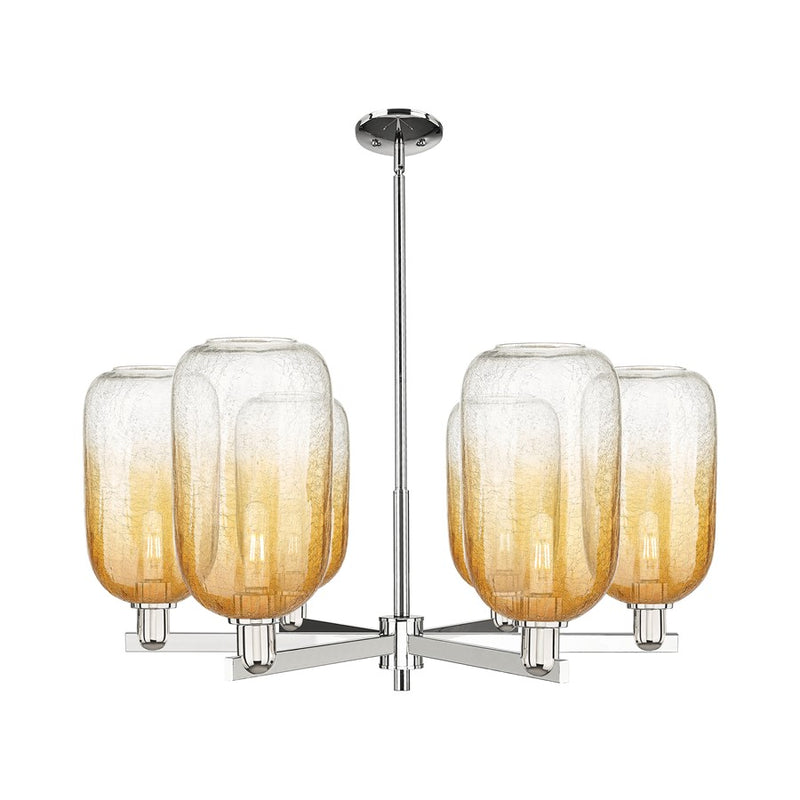 Innovations BH Cloche 6Lt 24" Stem Chandelier, PN/AM - 716-6CR-PN-G482-7AM