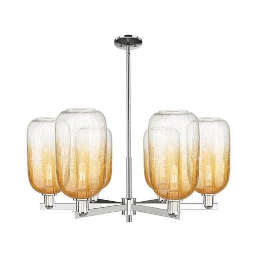 Innovations BH Cloche 6Lt 24" Stem Chandelier, PN/AM - 716-6CR-PN-G482-7AM