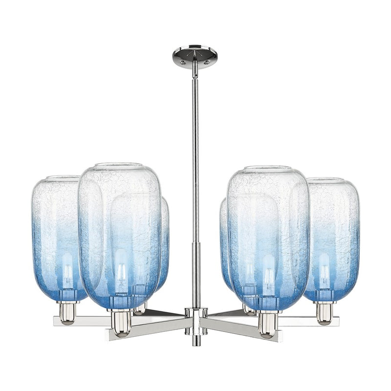 Innovations BH Cloche 6Lt 24" Stem Chandelier, PN/SB - 716-6CR-PN-G482-7SB
