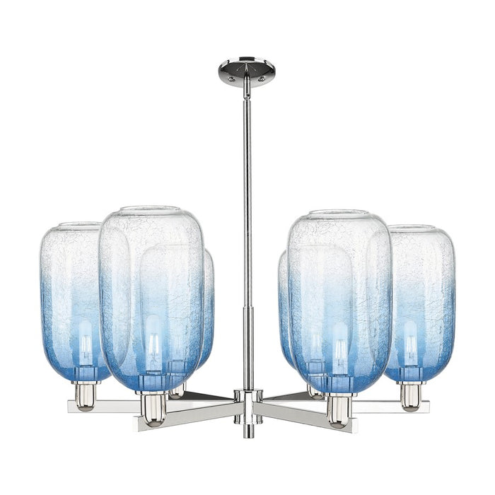 Innovations BH Cloche 6Lt 24" Stem Chandelier, PN/SB - 716-6CR-PN-G482-7SB