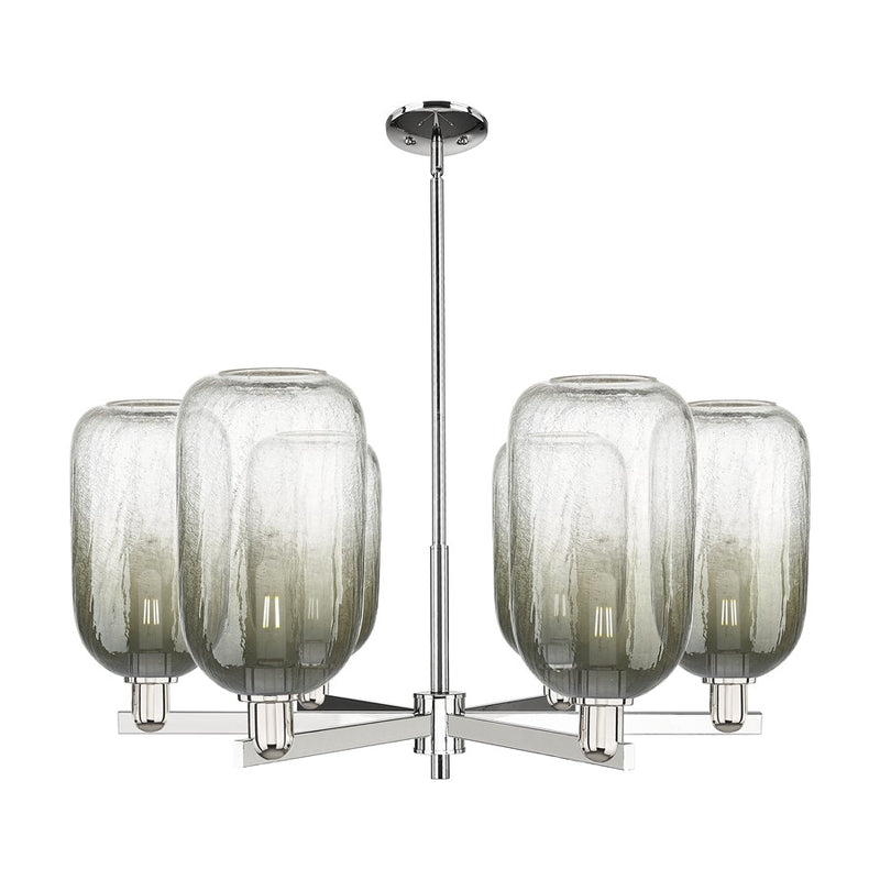 Innovations BH Cloche 6Lt 24" Stem Chandelier, PN/SL - 716-6CR-PN-G482-7SL