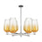 Innovations BH Flute 6Lt 24" Stem Chandelier, PN/AM - 716-6CR-PN-G484-7AM