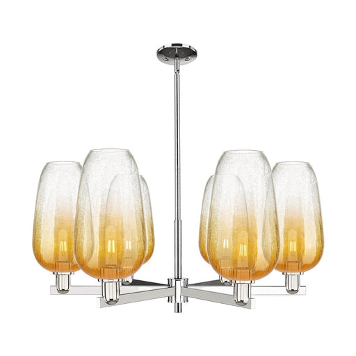 Innovations BH Flute 6Lt 24" Stem Chandelier, PN/AM - 716-6CR-PN-G484-7AM