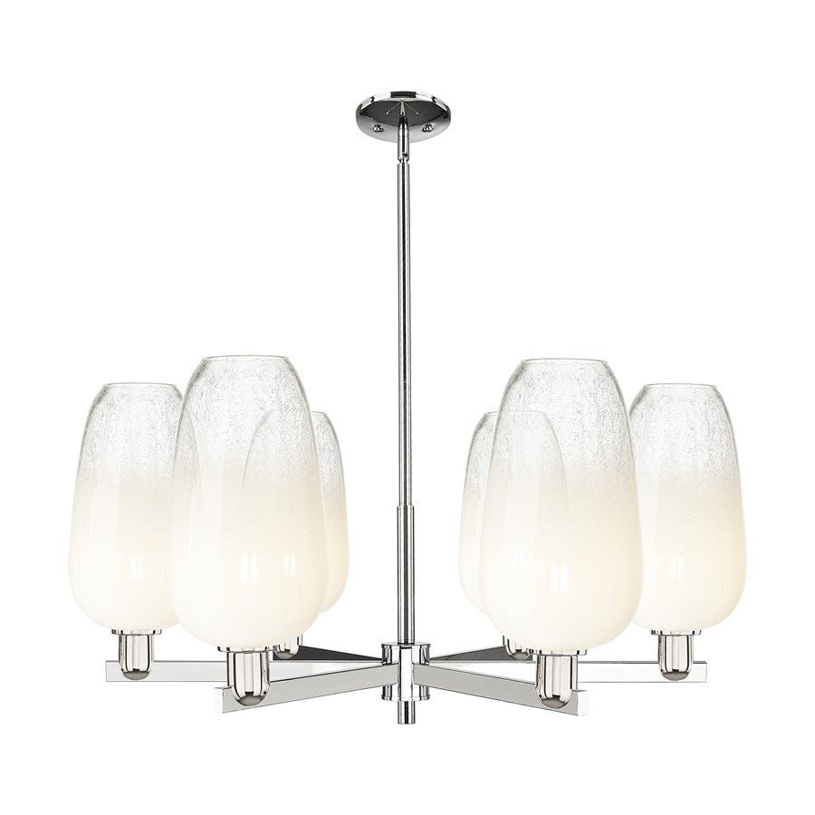 Innovations BH Flute 6Lt 24" Stem Chandelier, PN/OP - 716-6CR-PN-G484-7OP