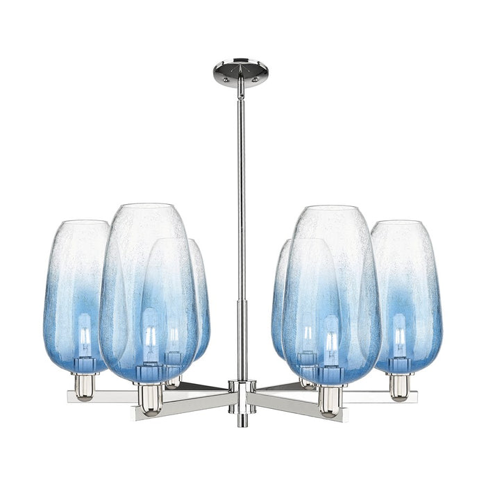 Innovations BH Flute 6Lt 24" Stem Chandelier, PN/SB - 716-6CR-PN-G484-7SB