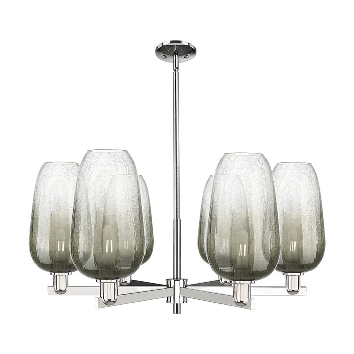 Innovations BH Flute 6Lt 24" Stem Chandelier, PN/SL - 716-6CR-PN-G484-7SL