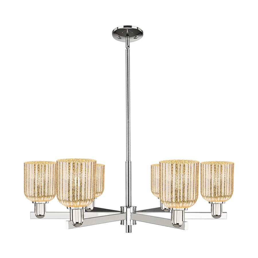 Innovations Bridal Veil 6Lt 35" Stem Chandelier, PN/MC - 716-6CR-PN-G559-5ME