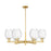 Innovations Preston 6Lt 24" Bell Stem Chandelier, GD/Clear - 716-6CR-SG-G459-6CL