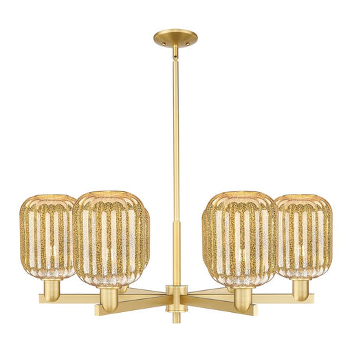 Innovations Preston 6Lt 24" Jar Stem Chandelier, Gold/MC - 716-6CR-SG-G460-7ME