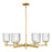 Innovations Bridal Veil 6Lt 35" Stem Chandelier, GD/Seed - 716-6CR-SG-G559-5SDY