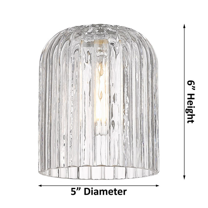 Innovations Bridal Veil 6Lt 35" Stem Chandelier, Gold/Seed