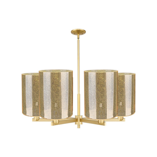 Innovations Cobbleskill 39in 6-Light Chandelier | Industrial Satin Nickel Steel and Mercury Glass | Dining Room & Living Room | Model 716-6CR-SN-G116-L