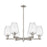 Innovations Preston 6Lt 24" Flute Stem Chandelier, SN/CL - 716-6CR-SN-G457-6CL
