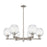 Innovations Preston 6Lt 24" Globe Stem Chandelier, SN/CL - 716-6CR-SN-G458-7CL