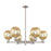 Innovations Preston 6Lt 24" Globe Stem Chandelier, SN/MC - 716-6CR-SN-G458-7ME