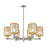 Innovations Preston 6Lt 24" Jar Stem Chandelier, SN/MC - 716-6CR-SN-G460-7ME