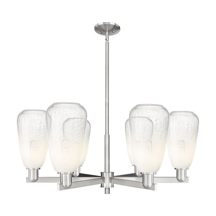 Innovations BH Almond 6Lt 24" Stem Chandelier, SN/OP - 716-6CR-SN-G480-6OP