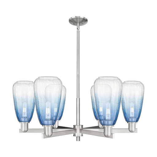 Innovations BH Almond 6Lt 24" Stem Chandelier, SN/SB - 716-6CR-SN-G480-6SB