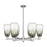 Innovations BH Almond 6Lt 24" Stem Chandelier, SN/SL - 716-6CR-SN-G480-6SL