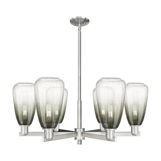 Innovations BH Almond 6Lt 24" Stem Chandelier, SN/SL - 716-6CR-SN-G480-6SL