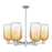 Innovations BH Cloche 6Lt 24" Stem Chandelier, SN/AM - 716-6CR-SN-G482-7AM