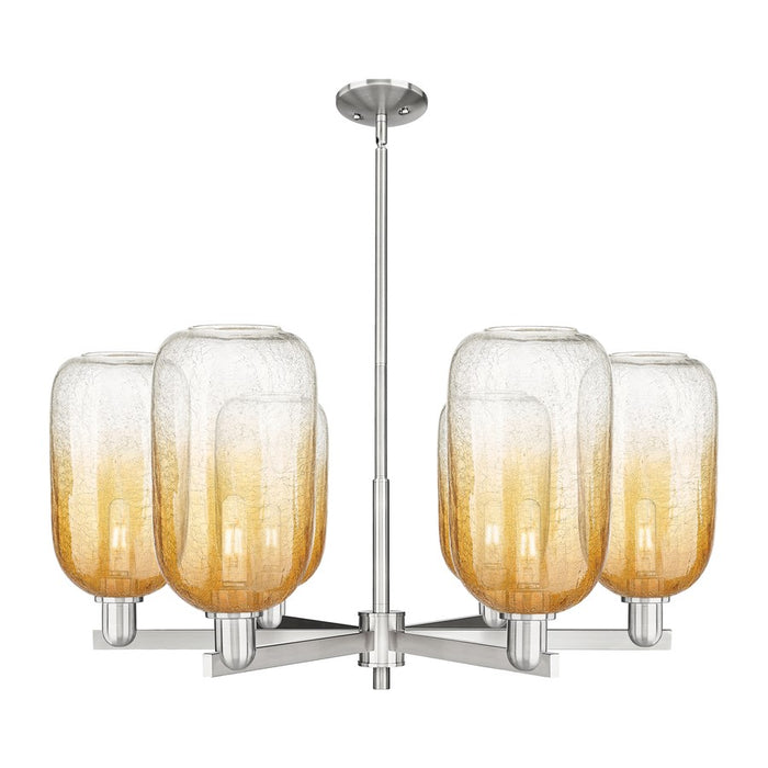 Innovations BH Cloche 6Lt 24" Stem Chandelier, SN/AM - 716-6CR-SN-G482-7AM