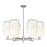 Innovations BH Cloche 6Lt 24" Stem Chandelier, SN/OP - 716-6CR-SN-G482-7OP