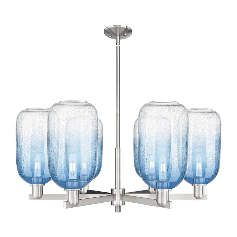 Innovations BH Cloche 6Lt 24" Stem Chandelier, SN/SB - 716-6CR-SN-G482-7SB
