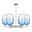 Innovations BH Cloche 6Lt 24" Stem Chandelier, SN/SB - 716-6CR-SN-G482-7SB