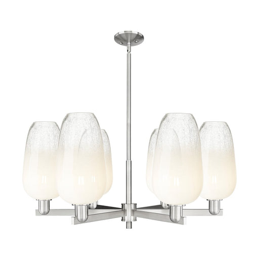 Innovations BH Flute 6Lt 24" Stem Chandelier, SN/OP - 716-6CR-SN-G484-7OP