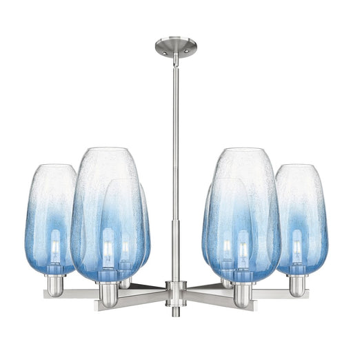 Innovations BH Flute 6Lt 24" Stem Chandelier, SN/SB - 716-6CR-SN-G484-7SB