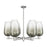 Innovations BH Flute 6Lt 24" Stem Chandelier, SN/SL - 716-6CR-SN-G484-7SL