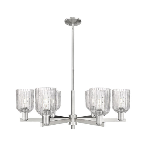 Innovations Bridal Veil 6Lt 35" Stem Chandelier, SN/Clear - 716-6CR-SN-G559-5CL