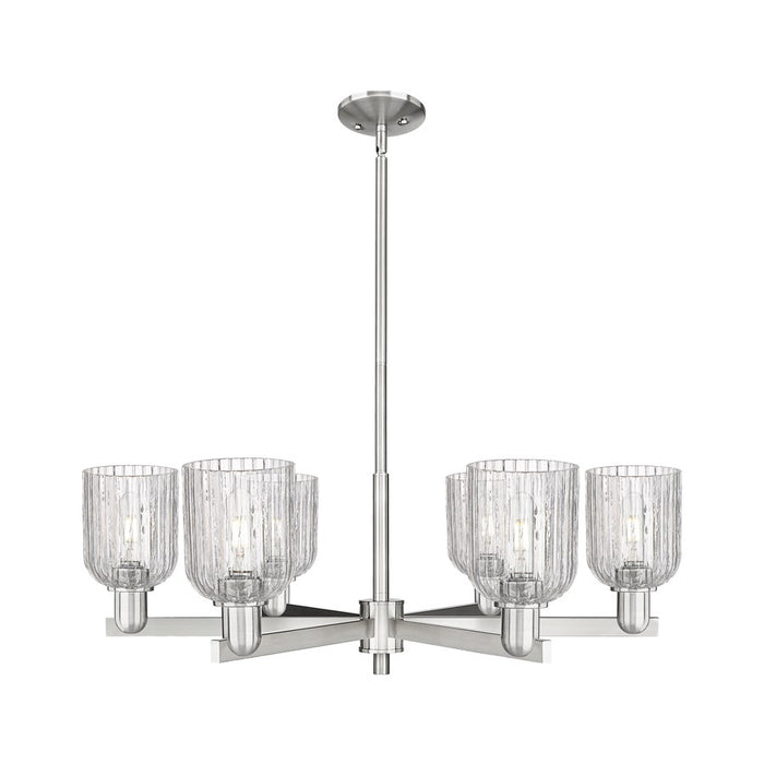 Innovations Bridal Veil 6Lt 35" Stem Chandelier, SN/Clear - 716-6CR-SN-G559-5CL