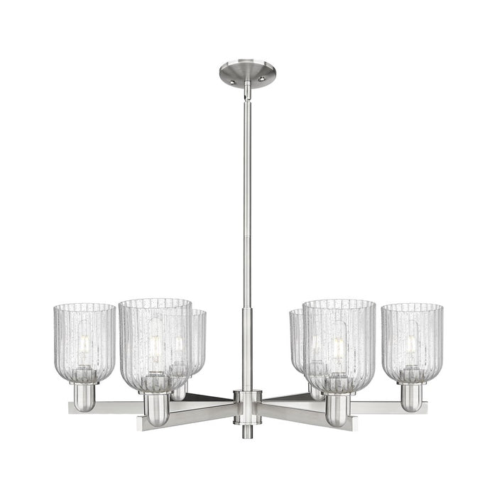 Innovations Bridal Veil 6Lt 35" Stem Chandelier, SN/Seed - 716-6CR-SN-G559-5SDY