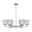 Innovations Bridal Veil 6Lt 35" Stem Chandelier, SN/Smoke - 716-6CR-SN-G559-5SM