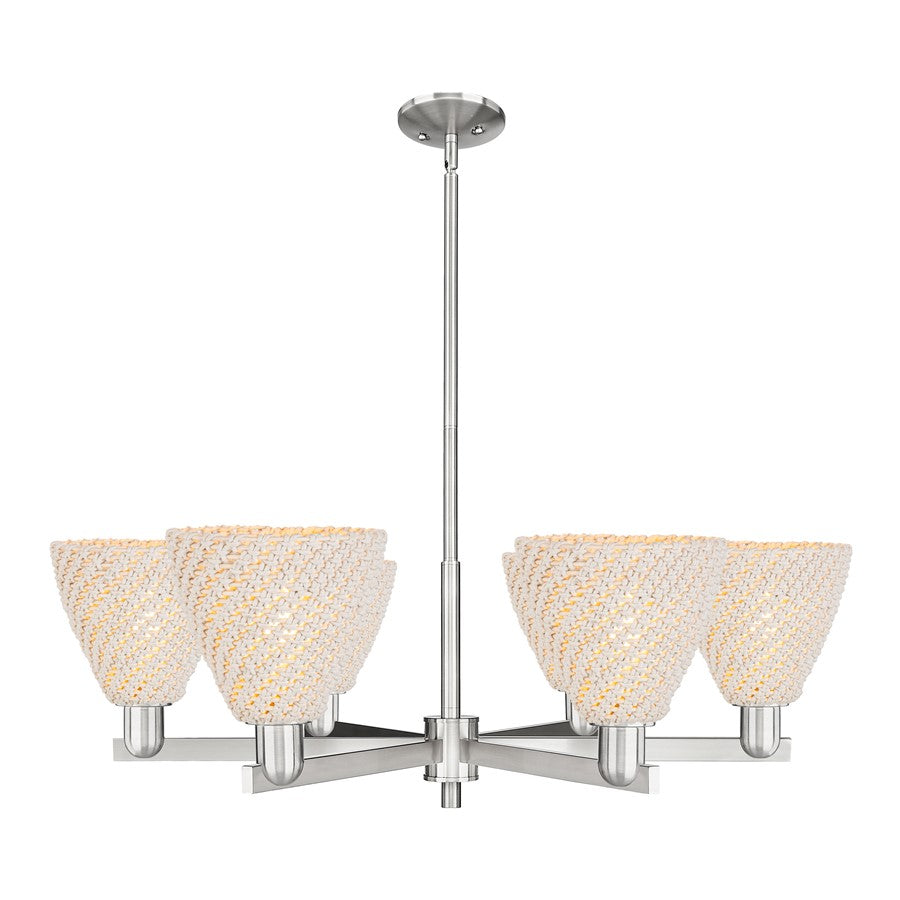 Innovations NB Dome 6Lt 24" Chandelier, SN/NF - 716-6CR-SN-NBD-75-NAT