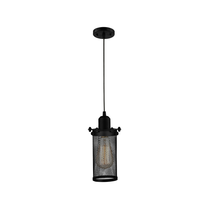 Innovations Quincy Hall 4.5in 1-Light Mini Pendant | Industrial Matte Black Metal | Kitchen Island & Dining Room | Model 900-1P-BK-CE219-BK-LED