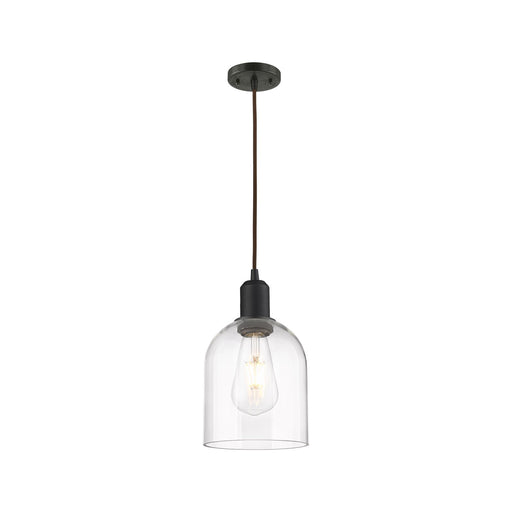 Innovations Bella 6in 1-Light Mini Pendant | Industrial Oil Rubbed Bronze Steel and Clear Glass | Kitchen Island & Dining Room | Model 900-1P-OB-G558-6CL