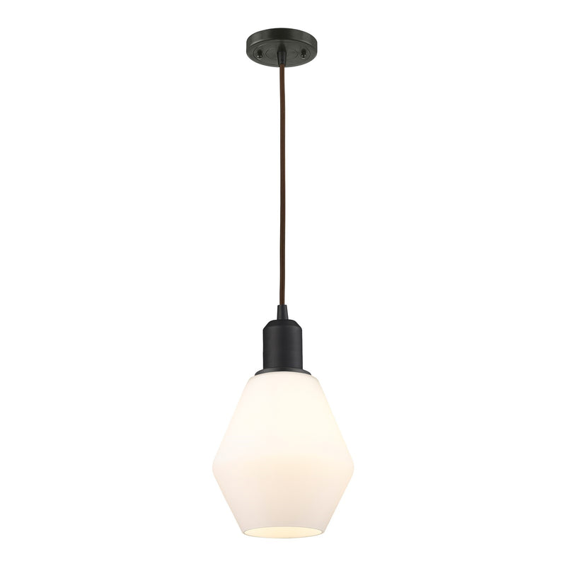 Innovations Cindyrella 6in 1-Light Mini Pendant | Industrial Oil Rubbed Bronze Steel and Cased Matte White Glass | Kitchen Island | Model 900-1P-OB-G651-6